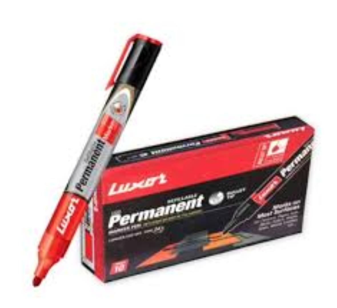 MARKER PEN PERMANENT LUXOR RED